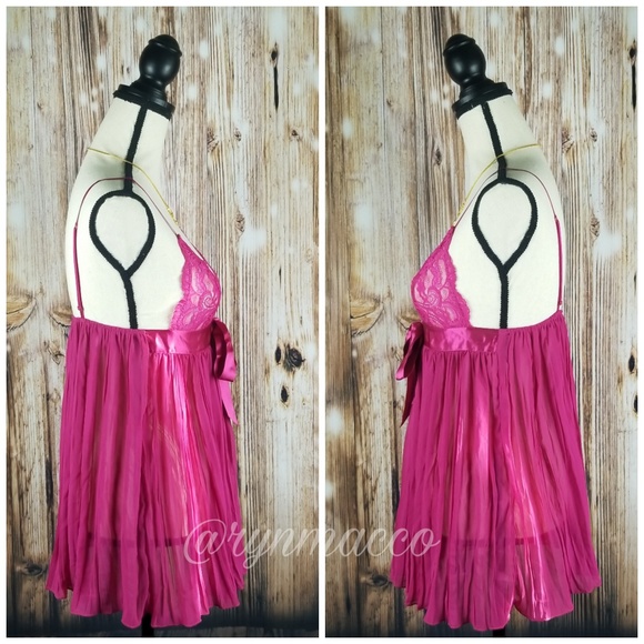 Victoria's Secret | NWOT Pink Babydoll Lace Nighty - Picture 3 of 7